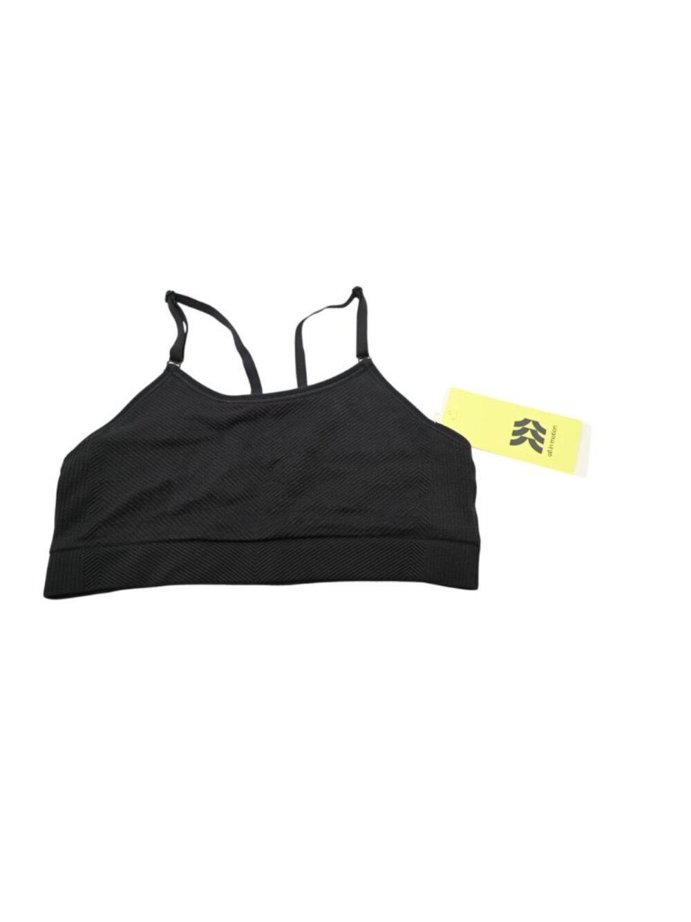 NWT All In Motion Lot of 2 Ribbed Pullover Sports Bras Sz S 6-7 White Black - Picture 8 of 12